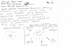 (Page 11) When more planets move into our solar system IT BECOMES MORE MULTI-DIMENSIONAL BECAUSE IT DID NOT COME FROM THIS SOLAR SYSTEM CAUSING MORE PLANETARY REFLECTIONS BY THE SUN SO THE DIMENSIONAL FACTORS CHANGE BECAUSE OF THE  NEW PLANETS AND MOONS PRESENCE INTO OUR SOLAR AND STAR SYSTEM while the sun and planets continue orbiting the milky way. It takes 225 million years for the sun and this solar system to make 1 orbit around the milky way at a speed of 560,000 mph.