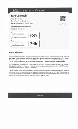 ETHICAL HACKER CREDENTIAL ID 1930-24101967